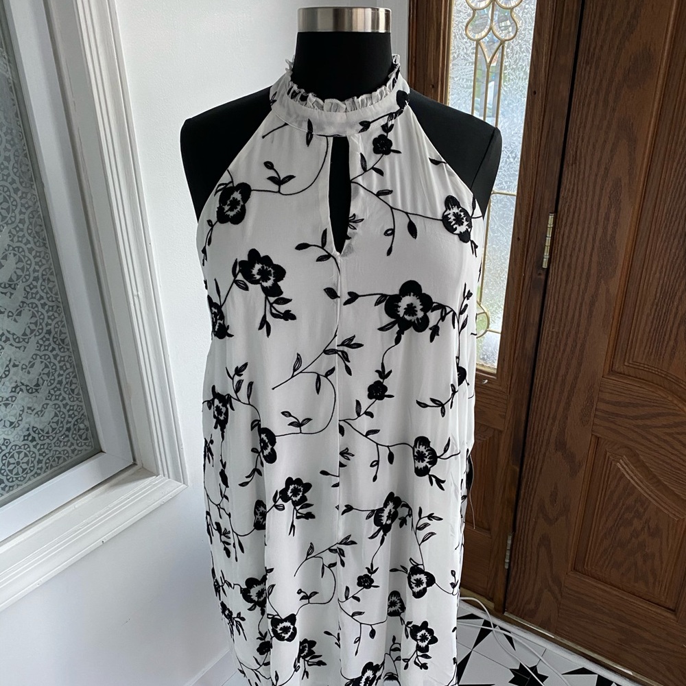 Black and white swing dress
